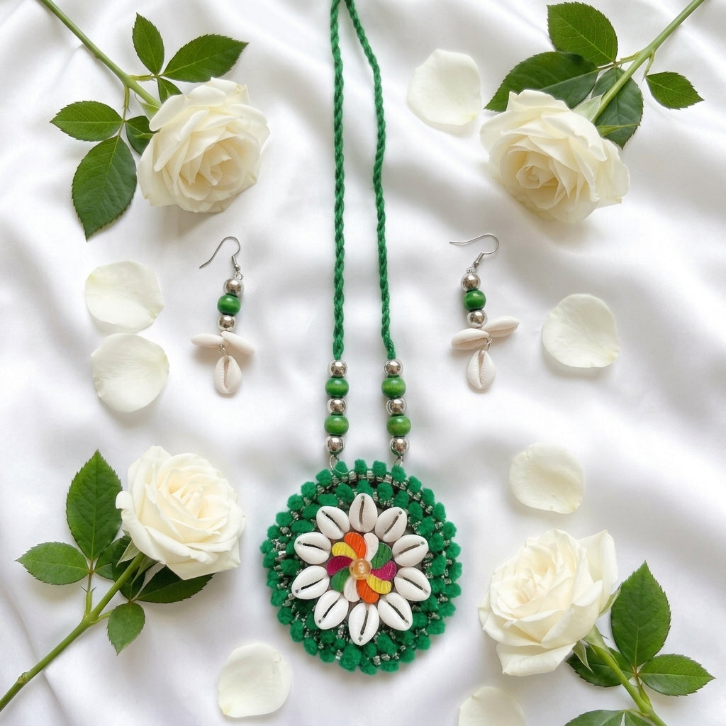 Heritage Bloom Shell Necklace by The Roots of Heritage (2)