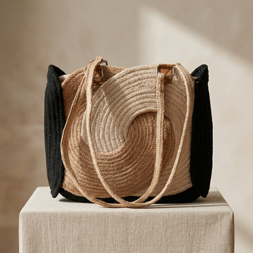 Artisan Jute Moon Tote by The Roots of Heritage (3)