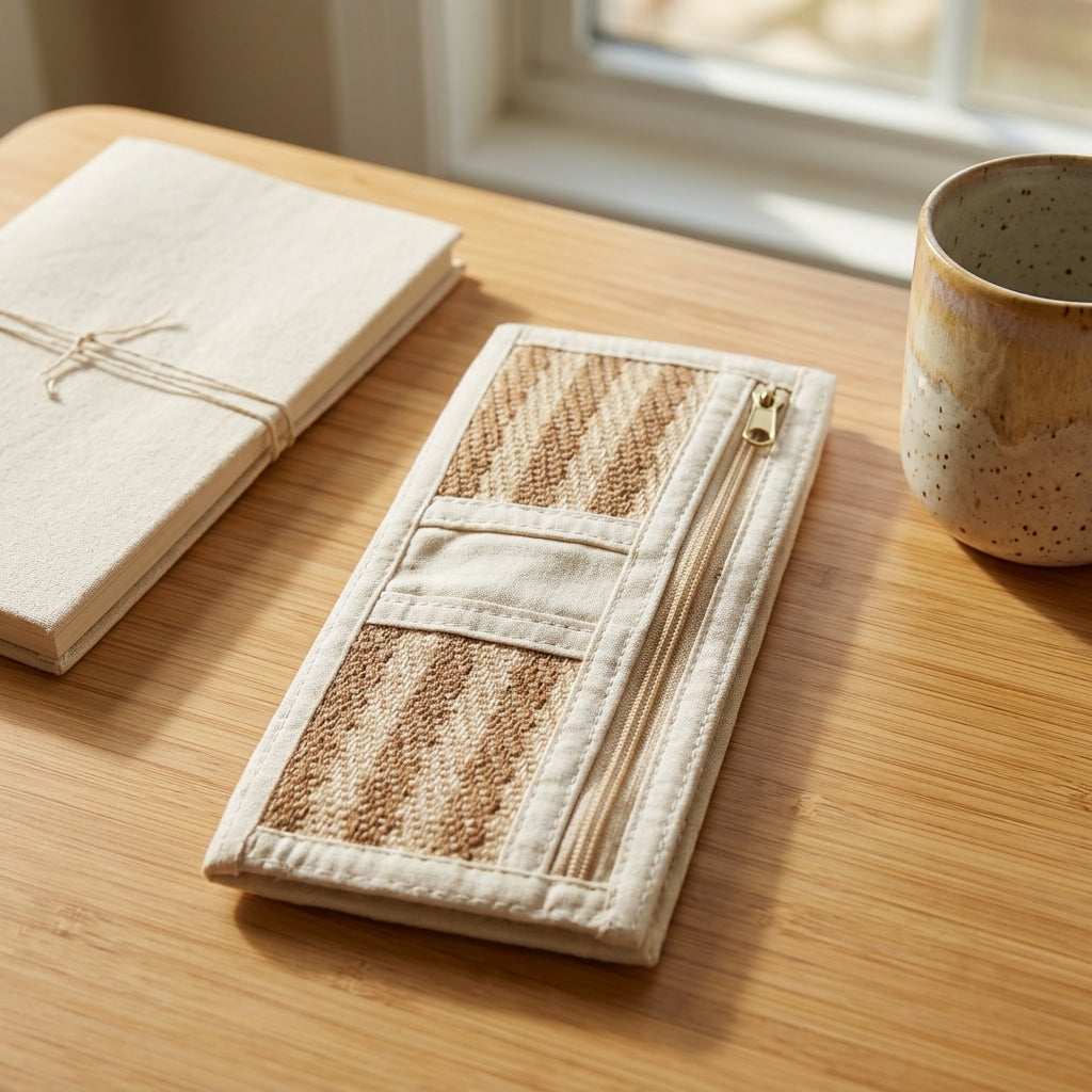 Handwoven Jute Zip Wallet by The Roots of Heritage (4)