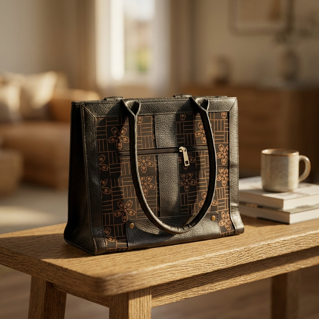 Heritage Bloom Jute Tote by The Roots of Heritage (3)