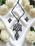 Monochrome Blossom Statement Set by The Roots of Heritage