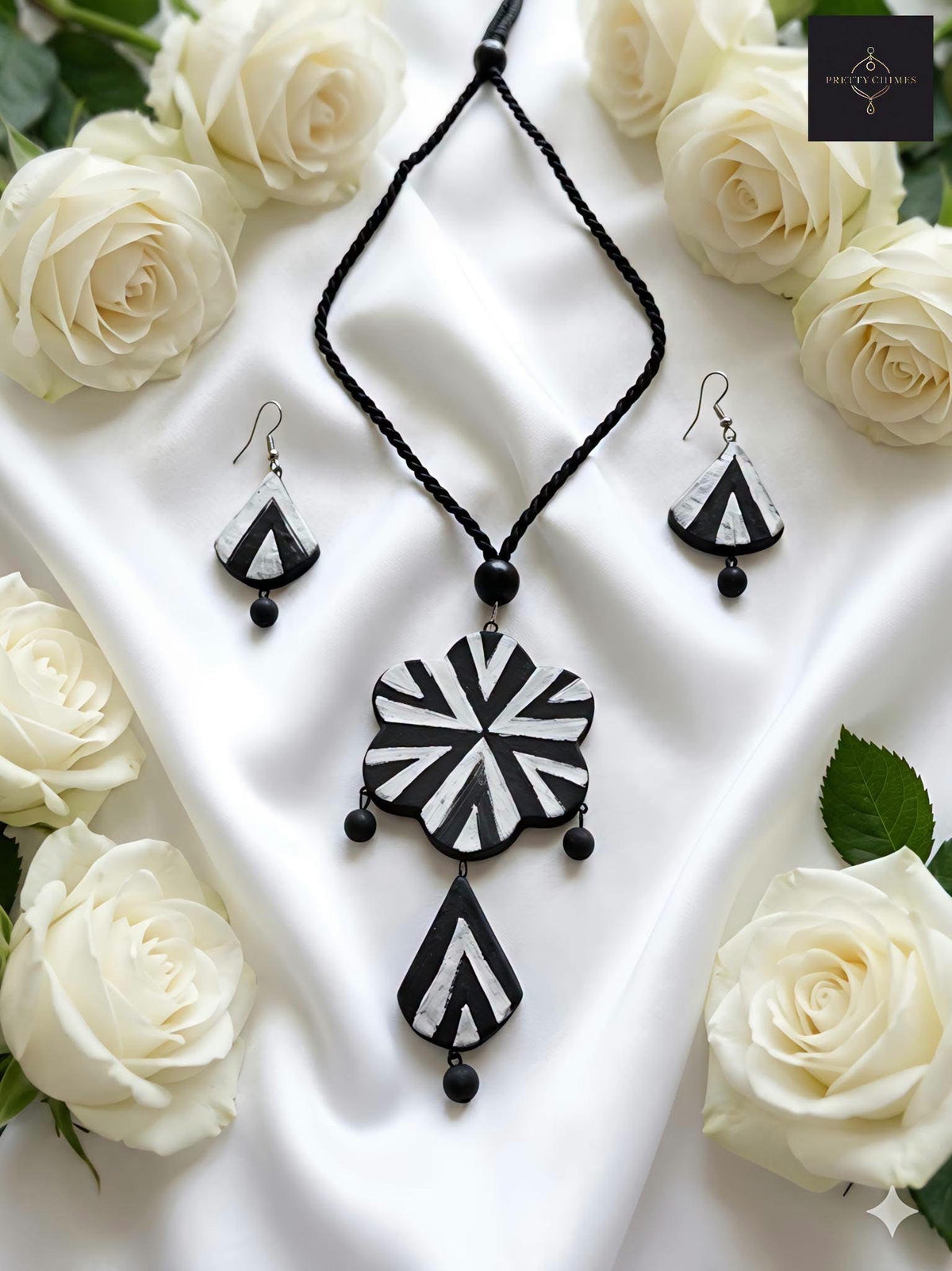 Monochrome Blossom Statement Set by The Roots of Heritage