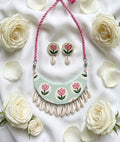 Hand-Painted Floral Shell Necklace by The Roots of Heritage