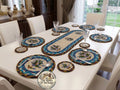 Heritage Bloom Jute Coaster Set by The Roots of Heritage