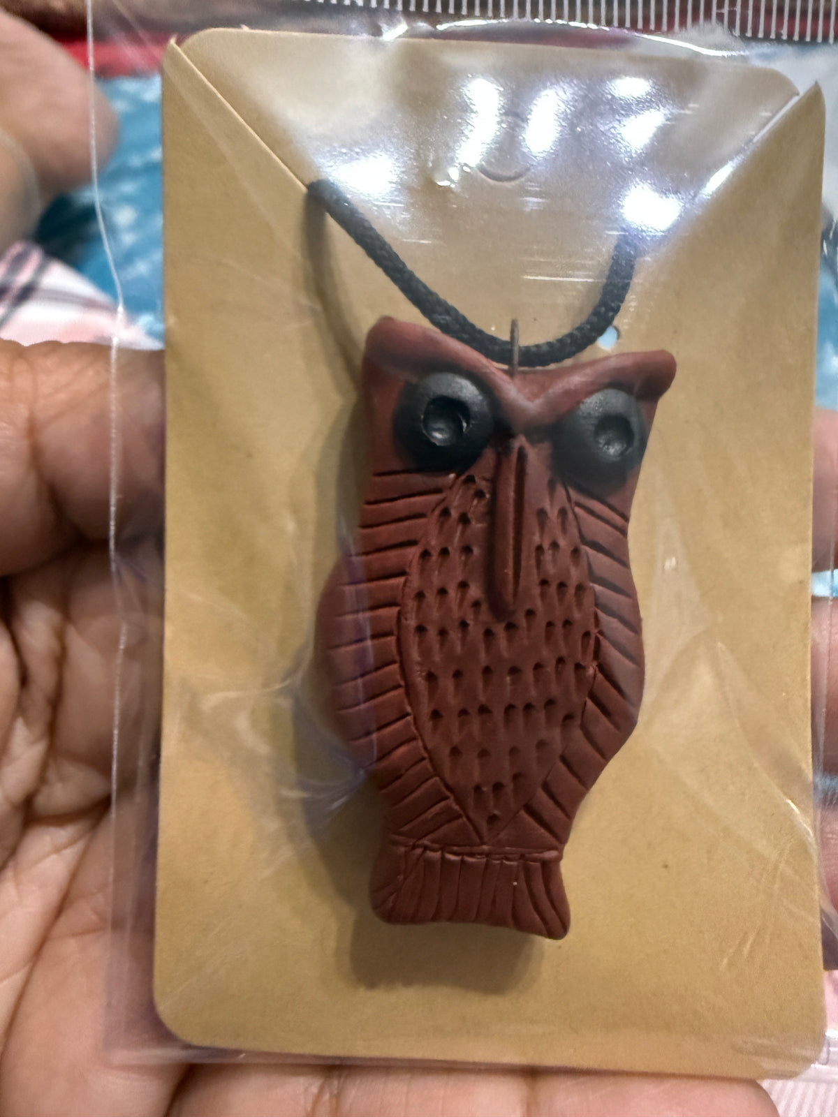 Hand-Carved Owl Pendant Necklace by The Roots of Heritage