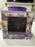 Hand-Painted Floral Jute Tissue Box by The Roots of Heritage