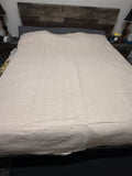 Elegant Handwoven White Bedspread by The Roots of Heritage