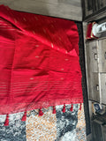 Luxe Red Handloom Saree by The Roots of Heritage