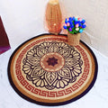 Mandala Jute Artisan Round Rug by The Roots of Heritage