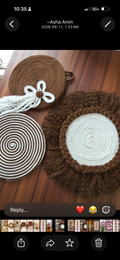 Handwoven Jute & Cotton Table Mats by The Roots of Heritage
