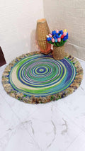 Riverloom Round Jute Fringe Rug by The Roots of Heritage