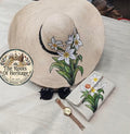 Moonlit Bloom Jute Hat & Pouch Set by The Roots of Heritage