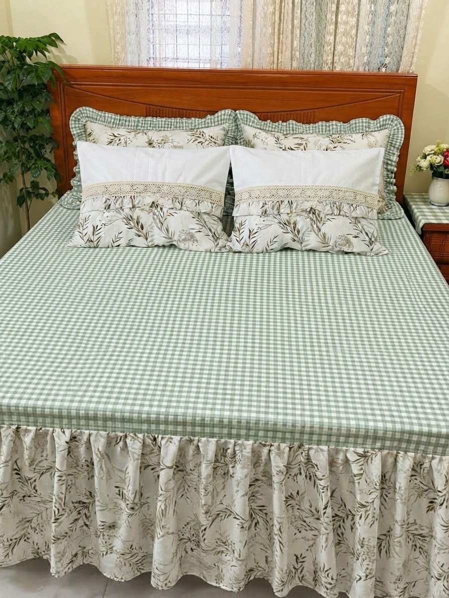 Meadow Gingham Artisan Bed Set by The Roots of Heritage