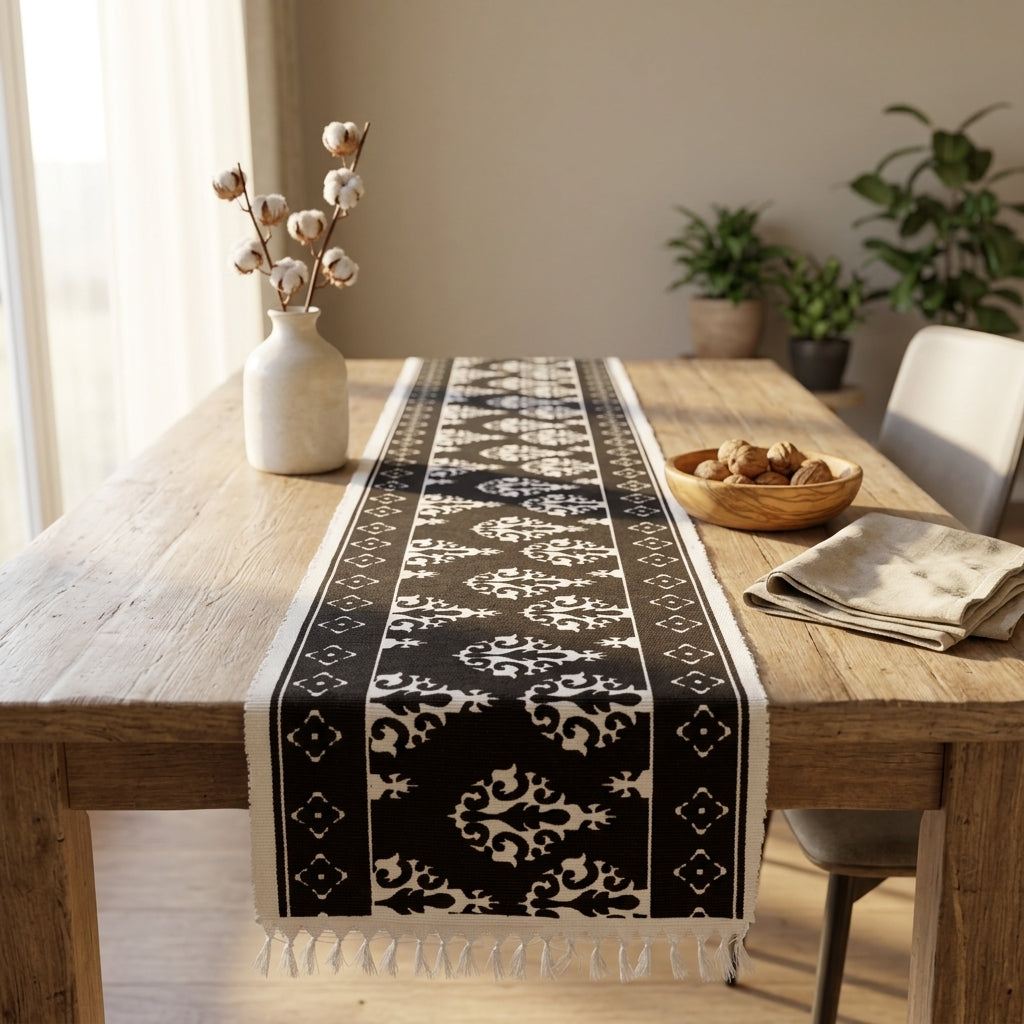 Handwoven Ornamental Table Runner by The Roots of Heritage (4)