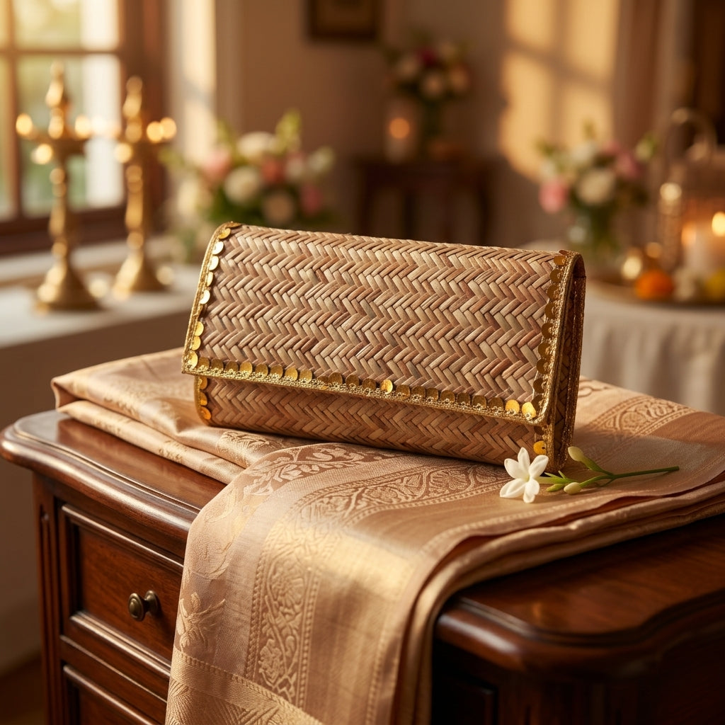 Jute Clutch by The Roots of Heritage