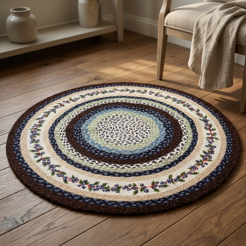 Handwoven Berry Bloom Jute Rug by The Roots of Heritage (2)