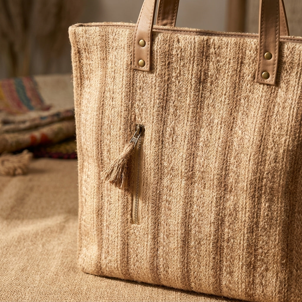 Handwoven Jute Everyday Tote by The Roots of Heritage (2)