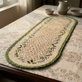 Handwoven Jute Leaf Table Runner by The Roots of Heritage