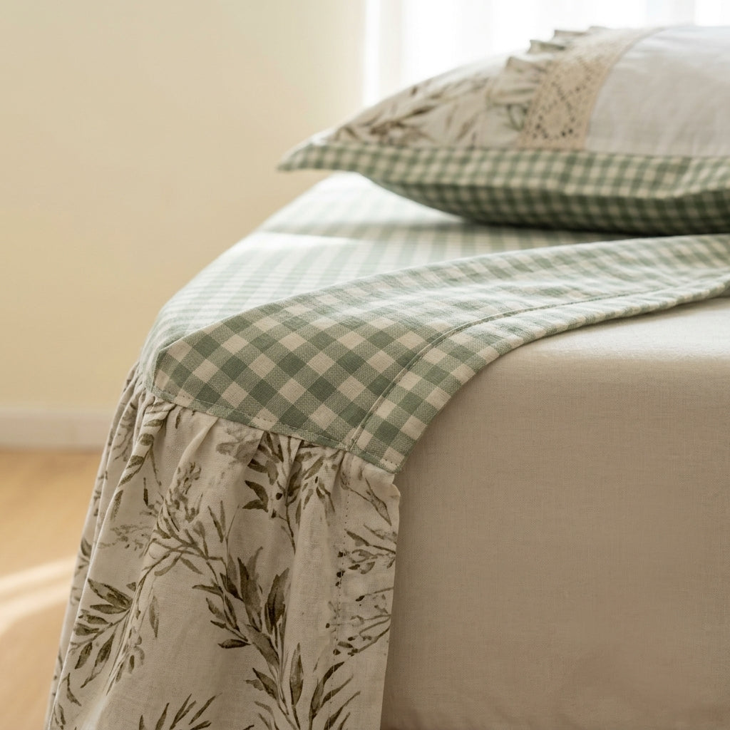 Meadow Gingham Artisan Bed Set by The Roots of Heritage (5)