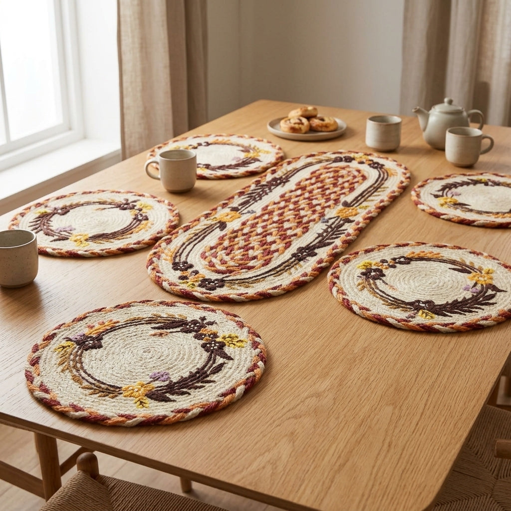 Meadowloom Jute Table Set by The Roots of Heritage (4)