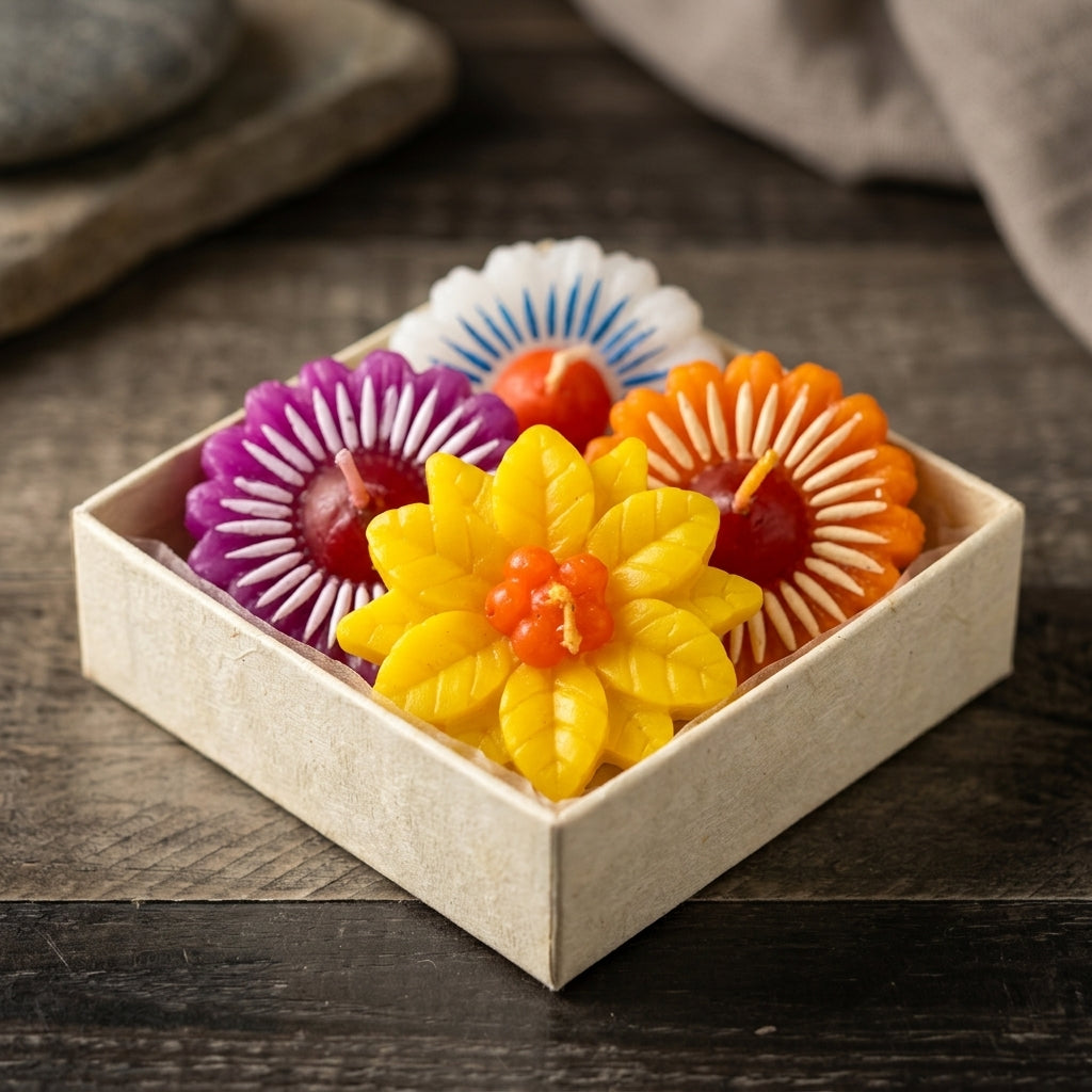 Artisan Floral Candle Set by The Roots of Heritage