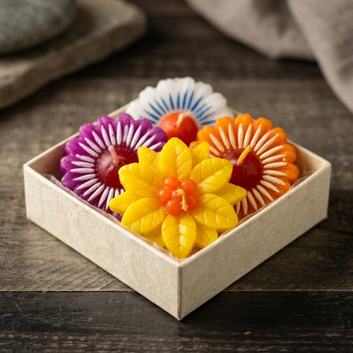 Artisan Floral Candle Set by The Roots of Heritage