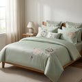 Elegant Floral Satin Bedding Set by The Roots of Heritage