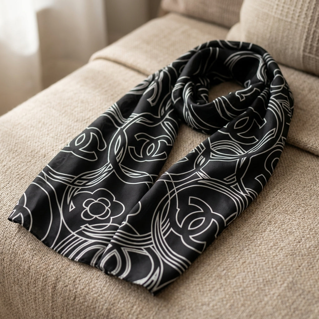 Luxe Monogram Print Scarf by The Roots of Heritage