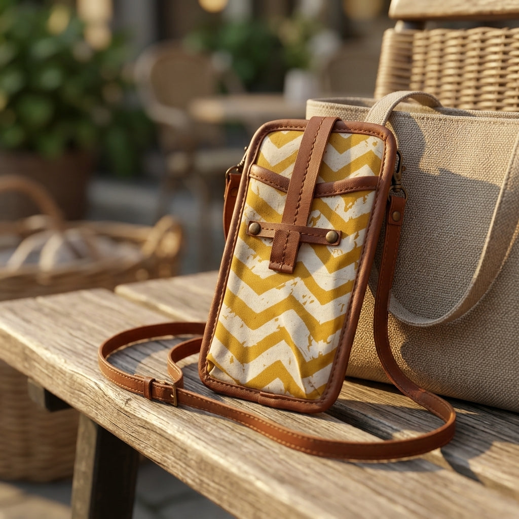 Handcrafted Chevron Phone Sling by The Roots of Heritage (3)