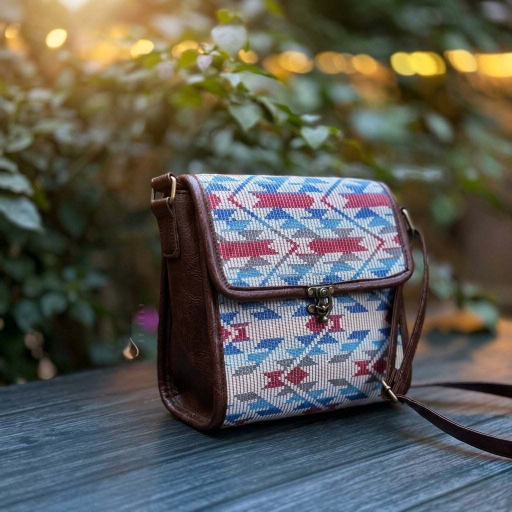 Handwoven Jute Crossbody Satchel