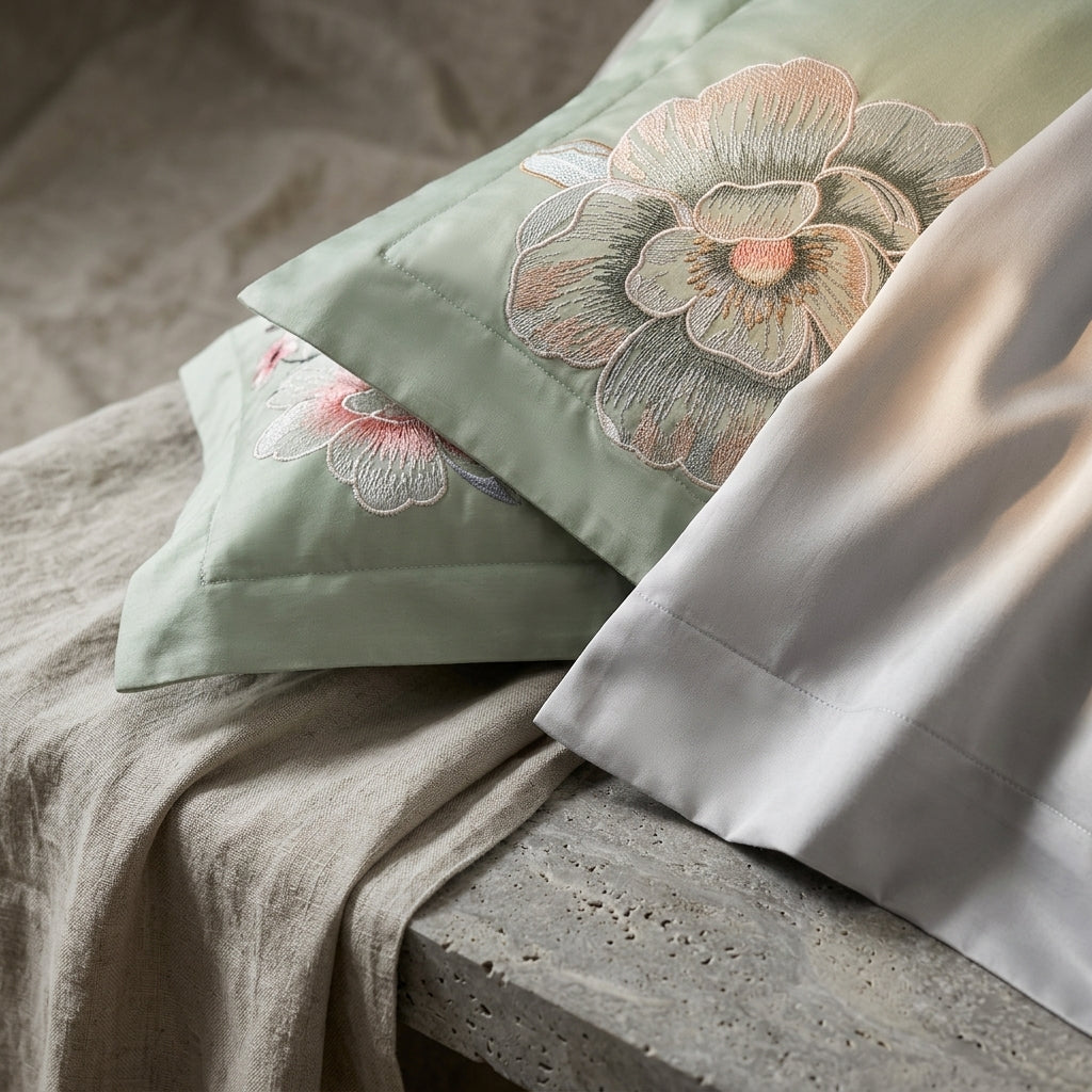 Elegant Floral Satin Bedding Set by The Roots of Heritage (4)