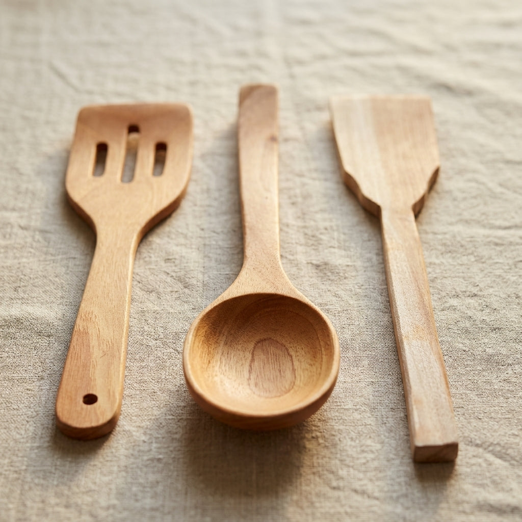 Handcrafted Wooden Kitchen Spatula Set by The Roots of Heritage (4)