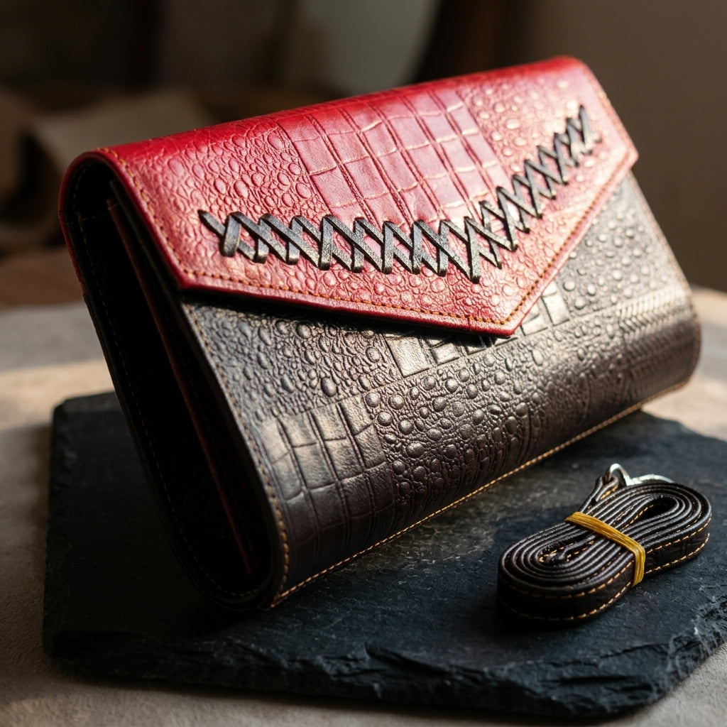 Handcrafted Embossed Envelope Clutch by The Roots of Heritage (2)
