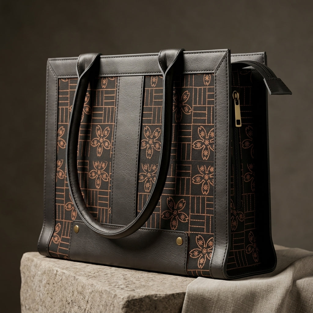 Heritage Bloom Jute Tote by The Roots of Heritage (4)
