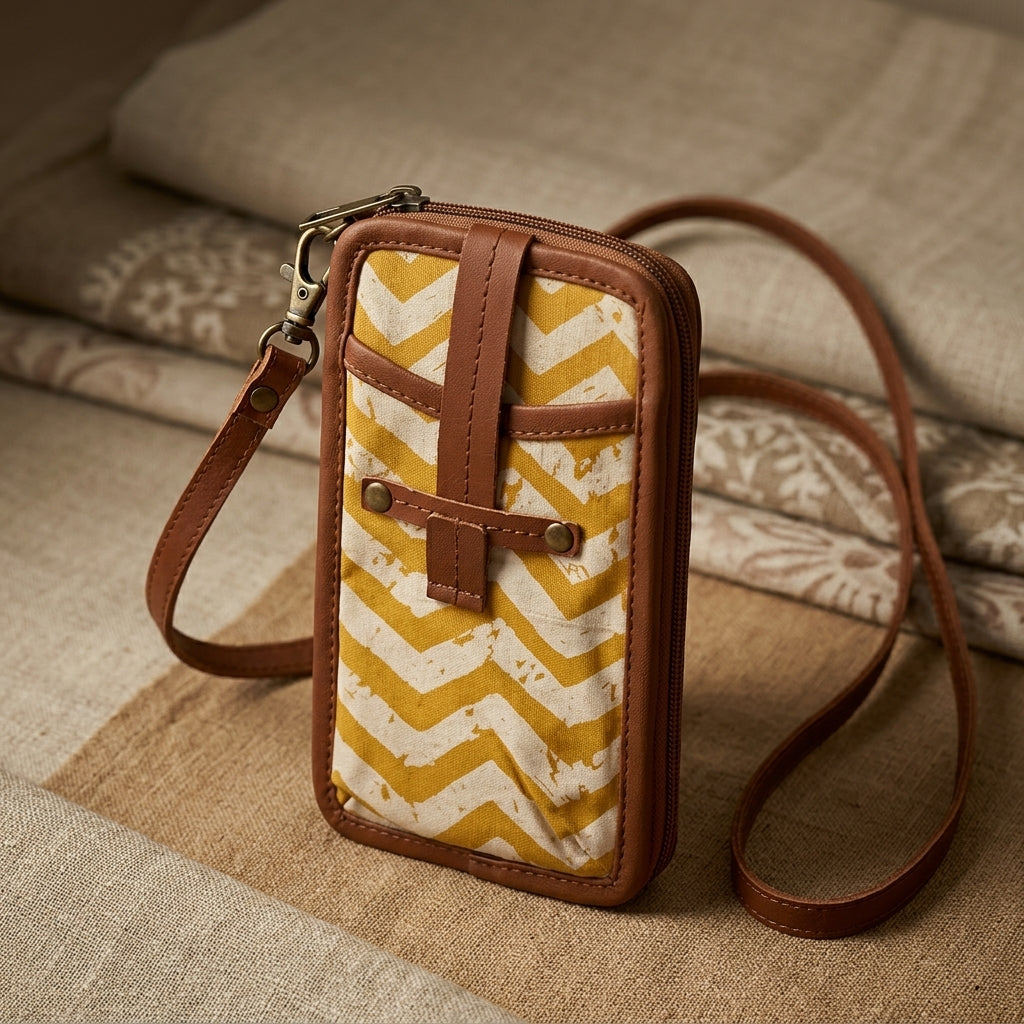 Handcrafted Chevron Phone Sling by The Roots of Heritage