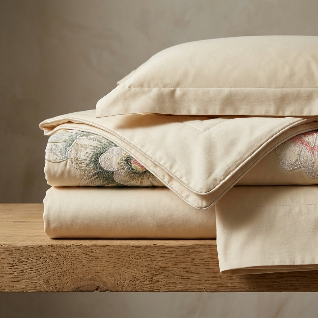 Elegant Floral Embroidered Bed Set by The Roots of Heritage (4)