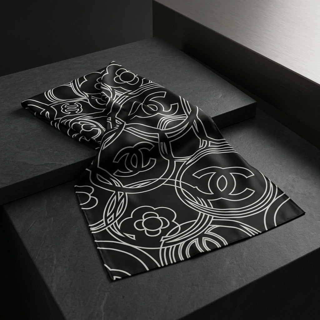 Luxe Monogram Print Scarf by The Roots of Heritage (2)