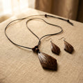 Handcrafted Coconut Shell Jewelry Set by The Roots of Heritage