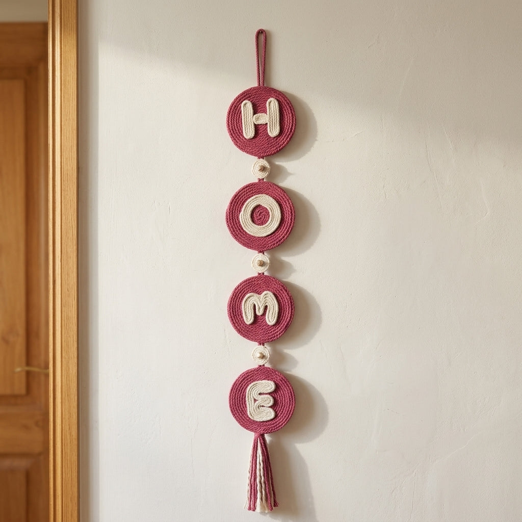 Handwoven Jute Welcome Wall Hanging by The Roots of Heritage (2)