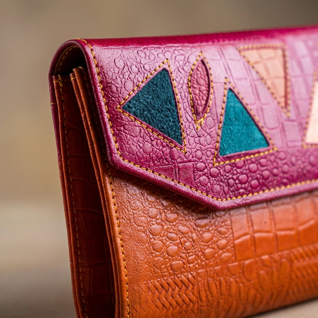 Artisan Geo Patch Envelope Clutch by The Roots of Heritage (2)