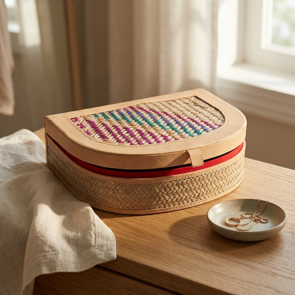 Artisan Jute Jewelry Keepsake Box by The Roots of Heritage (5)