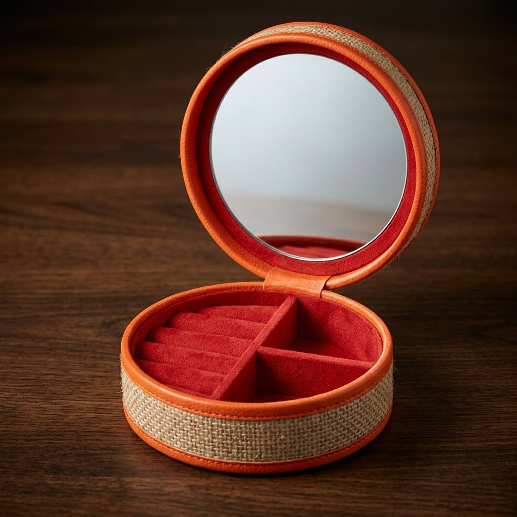 Handwoven Jute Jewelry Keeper Box by The Roots of Heritage (2)