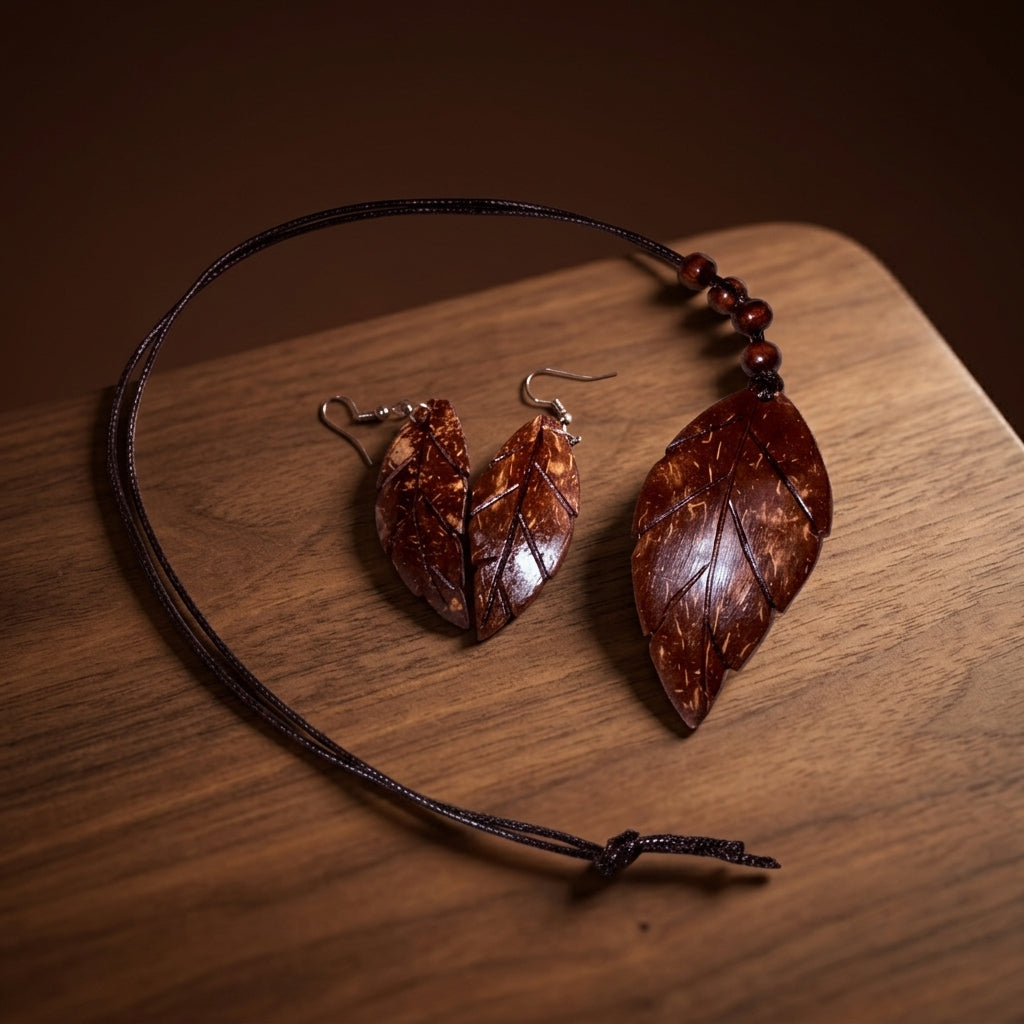 Artisan Coconut Leaf Jewelry Set by The Roots of Heritage (2)