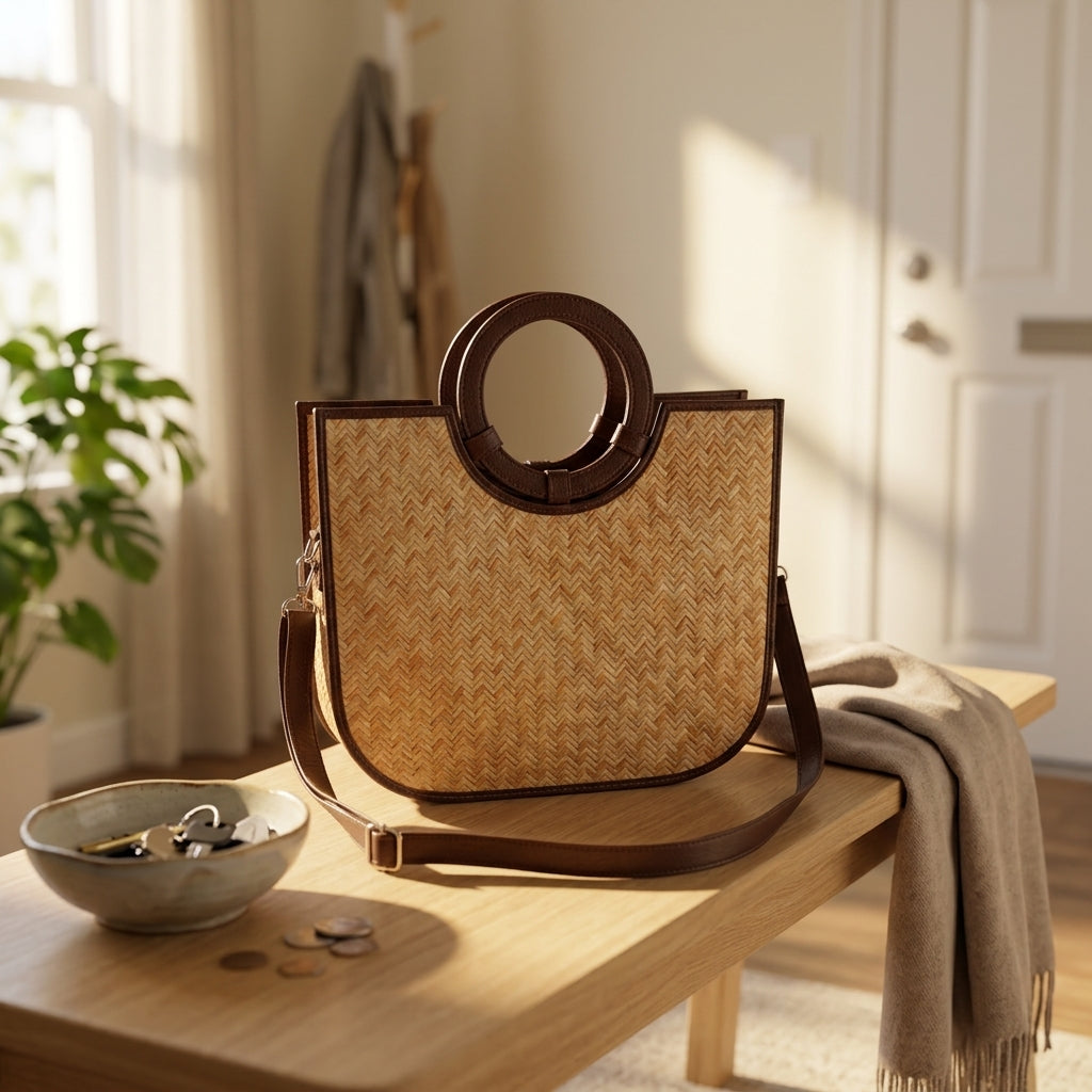Handwoven Jute Tote by The Roots of Heritage