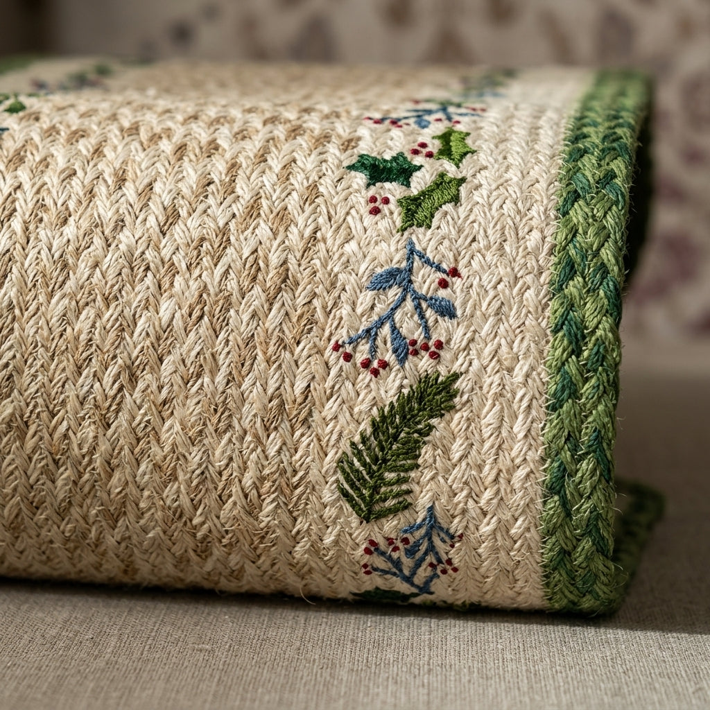 Handwoven Jute Leaf Table Runner by The Roots of Heritage (2)