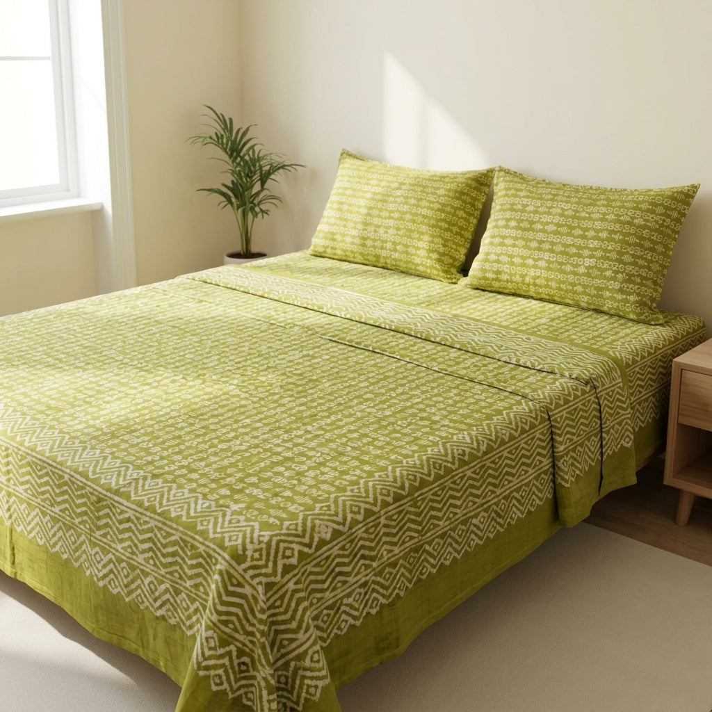 Handcrafted Bengal Bloom Bed Sheet by The Roots of Heritage (8)