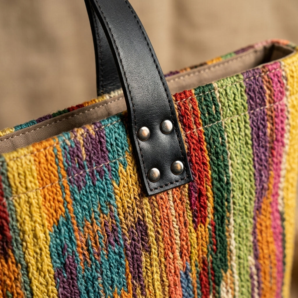 Handwoven Stripe Artisan Tote Bag by The Roots of Heritage (2)
