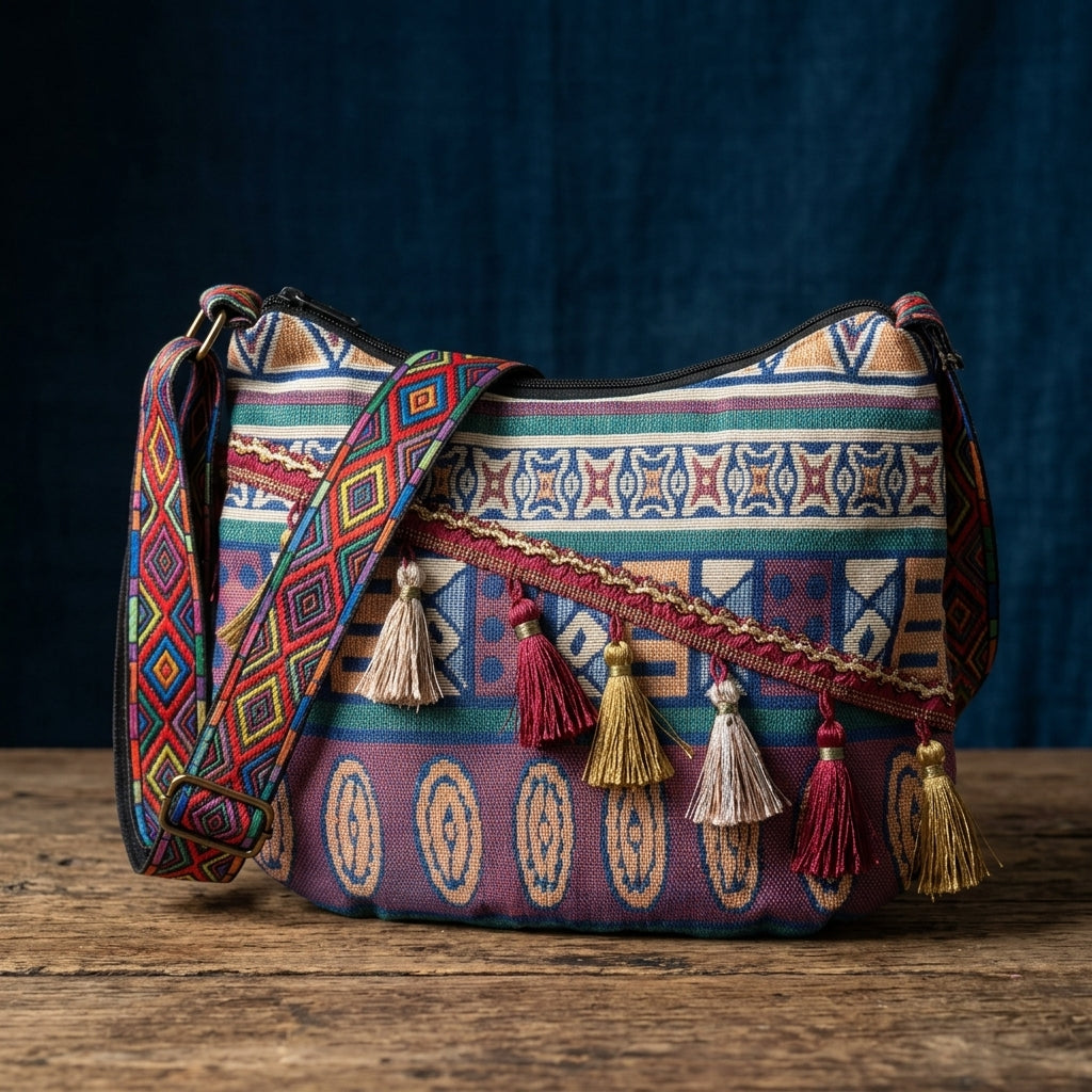 Artisan Kantha Crossbody Bag by The Roots of Heritage