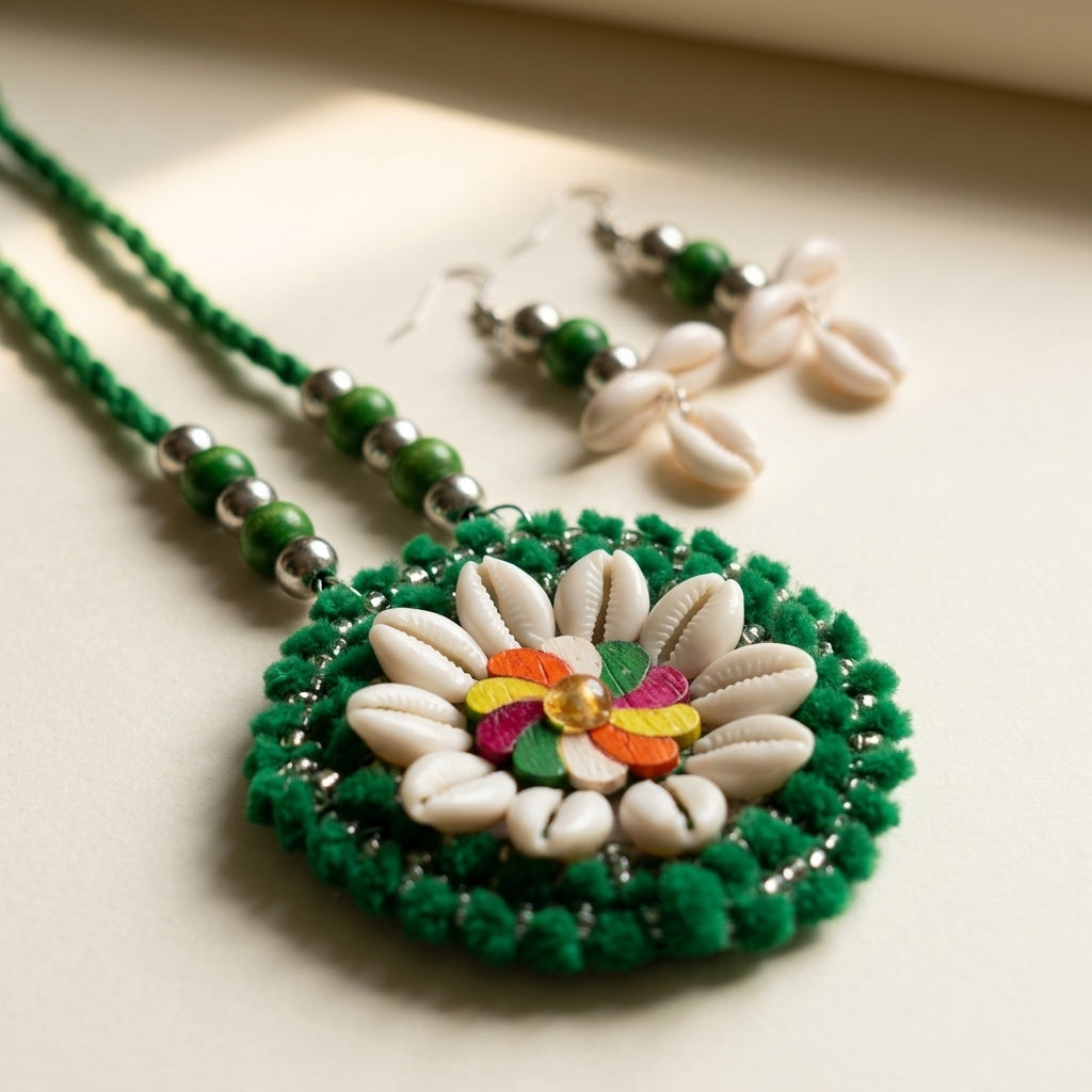 Heritage Bloom Shell Necklace by The Roots of Heritage (5)