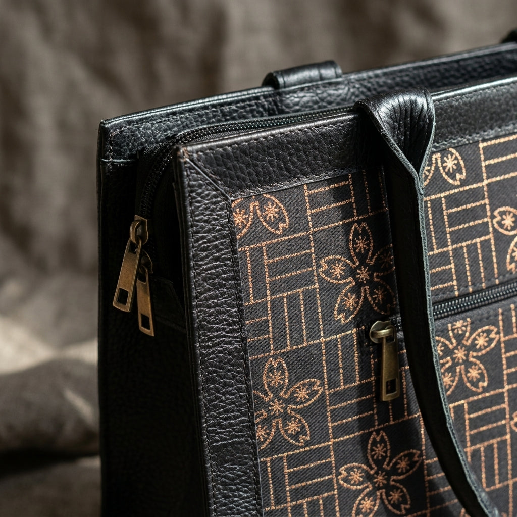 Heritage Bloom Jute Tote by The Roots of Heritage (2)
